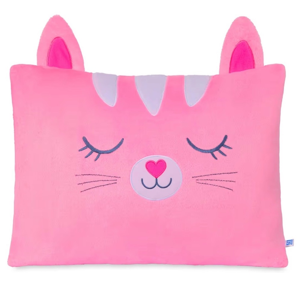 Pink Cat Pillow case for Kids